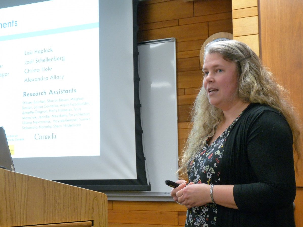 Jessica Cameron delivers the 2017 Outstanding Professor Award public talk on the topic of self-esteem