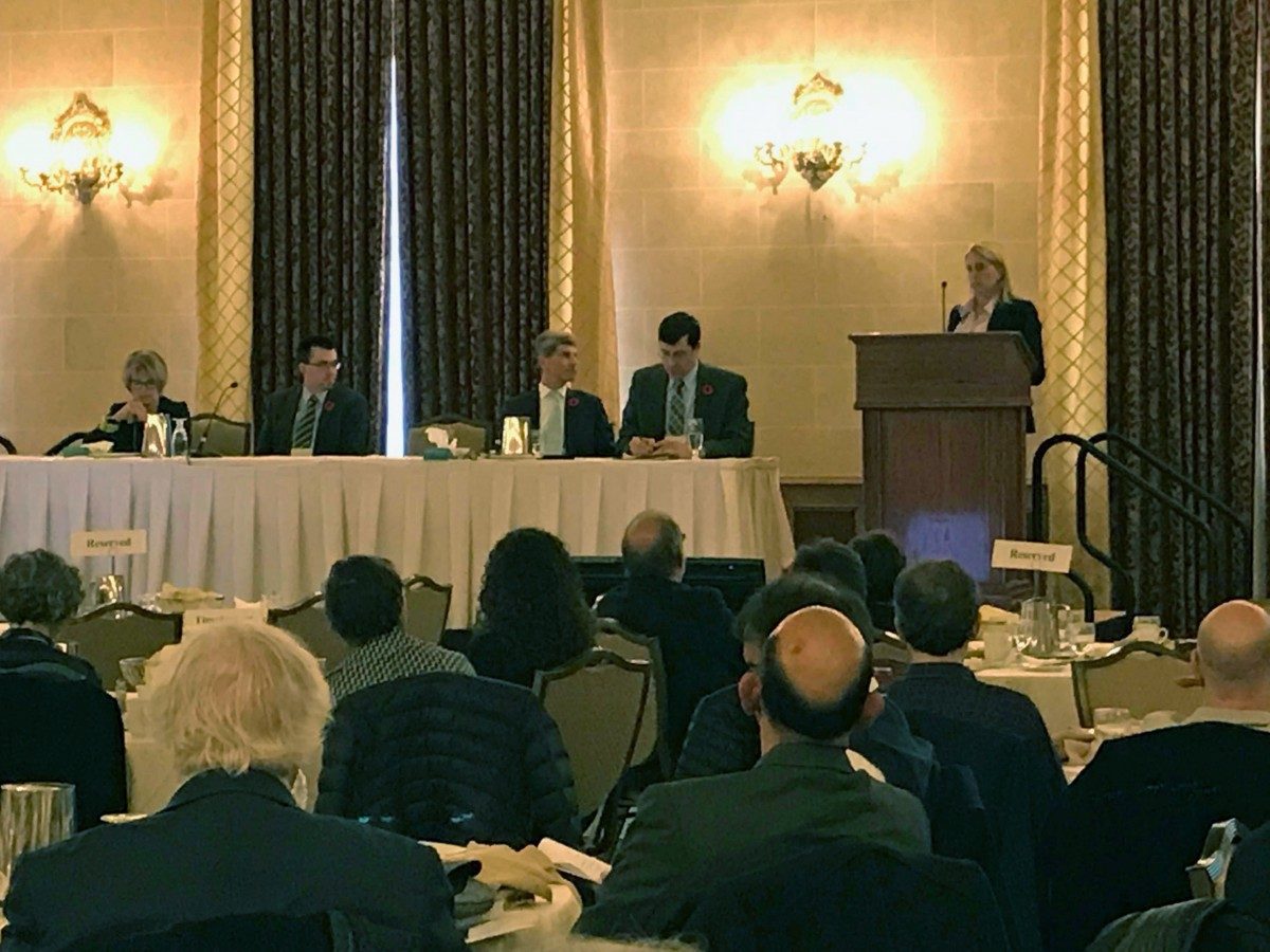 "Big Ideas Panel": The Honourable Madame Justice Colleen Suche, Paul Grower, Dean Jonathan Black-Branch, Dr. Gerald Heckman (moderator), Kathy Bueti.