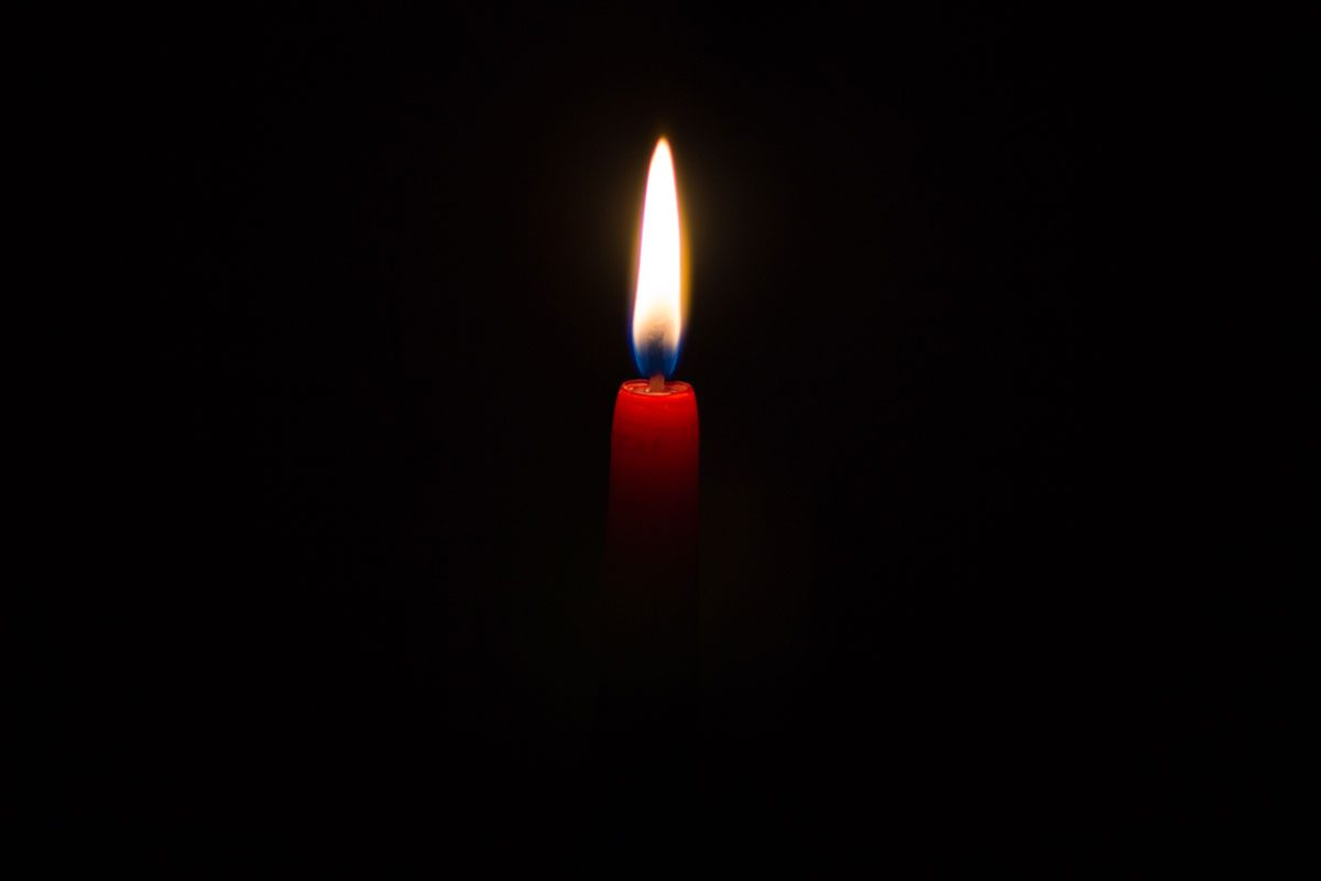 Candle for National Day of Remembrance and Action on Violence Against Women.