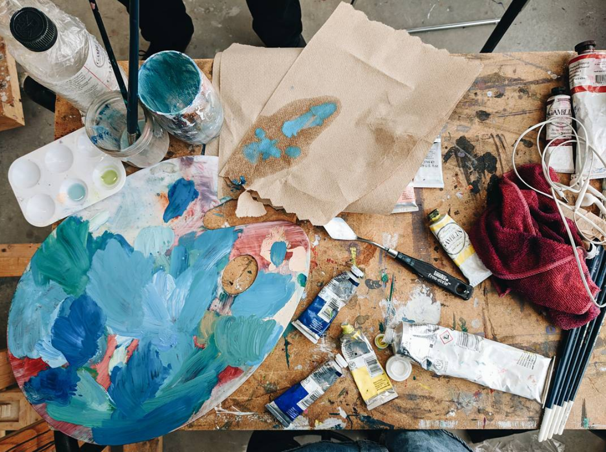 @lizaisakovart shares a look behind the scenes at her painting process from the UofM's School of Art.