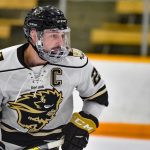 BISON MEN'S HOCKEY CAPTAIN BRETT STOVIN // PHOTO BY JEFF AND TARA MILLER