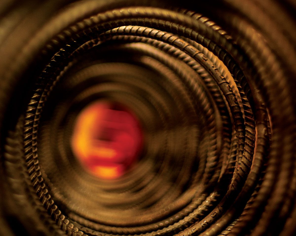 Reinforcement bars at the W.R. McQuade Structures Lab. // Photo: Mike Latschislaw