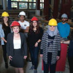 Dagmar Svecova with students Arezo Rasouli, Sarah Boila, Saeed Gerami, Dibasadat Yamoutzavareh, Maha Ghaib, Rushangkumar Dave and Heather Stefaniuk.