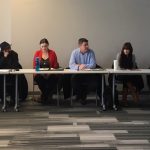 (L-R): Zita de Sousa, Yassir Al-Naji, Associate Professor Amar Khoday, Caleigh Glawson, Assistant Professor David Ireland, Madison Pearlman and Assistant Professor Shauna Labman.