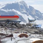 Artists's conception of an airship base that could revolutionize transportation in Canada's North