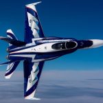 CF18 airplane conducting a flyby