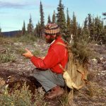 Rick Riewe collecting plants early in his career