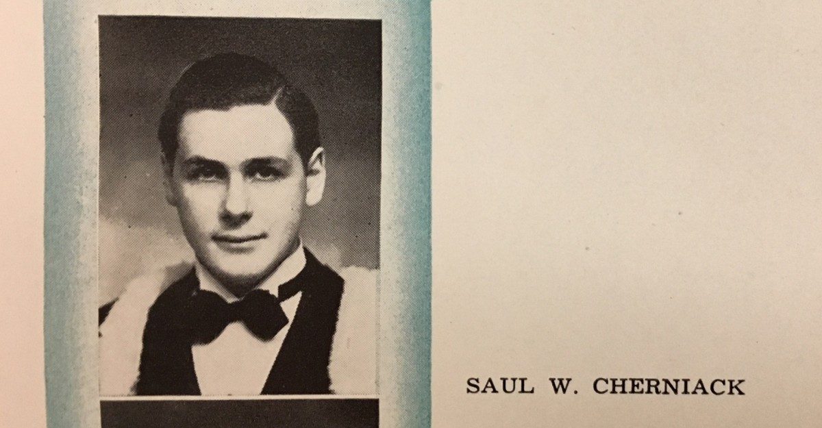 At the beginning of his legal career, Law graduate Saul Cherniak is captured on page 121 of the 1939 Brown and Gold yearbook.