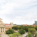 Admin Building and Fort Garry campus.