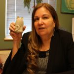 Louise Olson, Access instructor, with a token of appreciation.