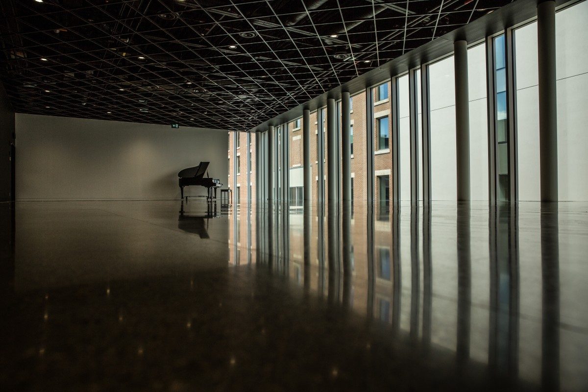 Grand piano in Taché Arts Complex