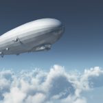Airship flying over Canada's North