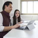 Students at a computer