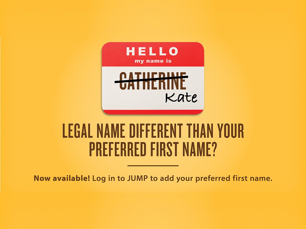 Legal Name Different Than your preferred last name?