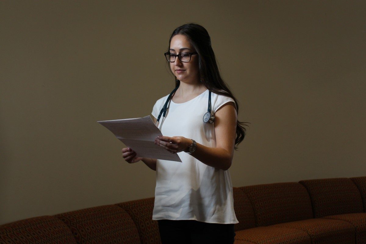 Carly McLellan is studying medicine.