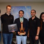 The University of Manitoba Space Applications and Technology Society (UMSATS) team after earning first place at CSDC. // Photo from Facebook/UMSATS