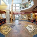 Inside Migizii Agamik – Bald Eagle Lodge.