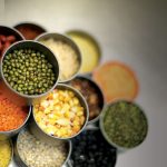 Cereal grains photo on the cover of ResearchLife. // Photo by Mike Latschislaw