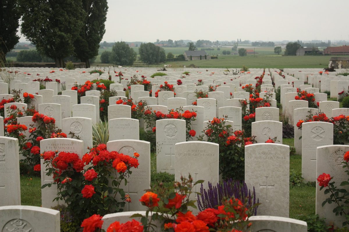 Tyne Cot Commonwealth War Graves Cemetery and Memorial to the Missing, the final resting place for nearly 12,000 First World War servicemen.