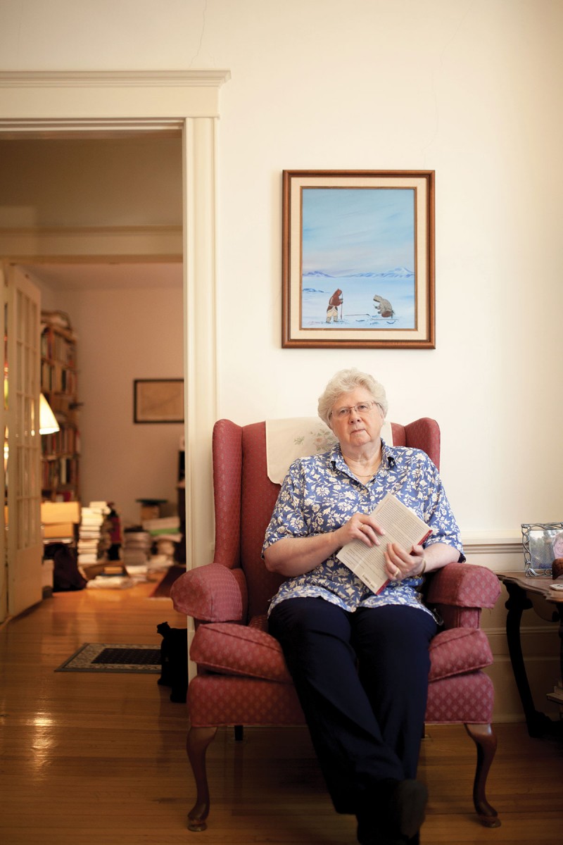 Ellen Judd sits in a living room