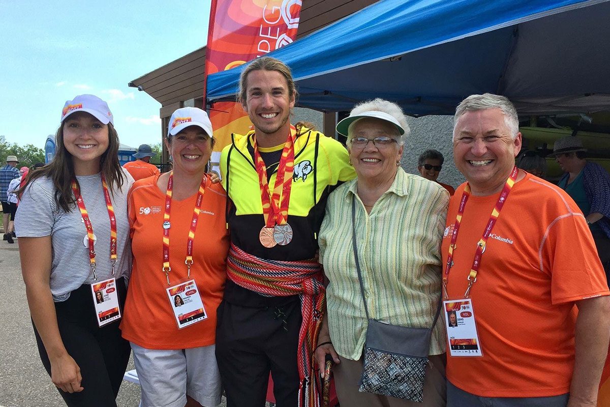 (L-R) Josée Lavallée, Wanda Lavallée, James Lavallée, Joan Fox, Denis Lavallée.