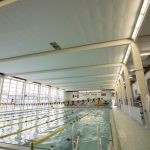 Wide image of Joyce Fromson Pool with no people in it.