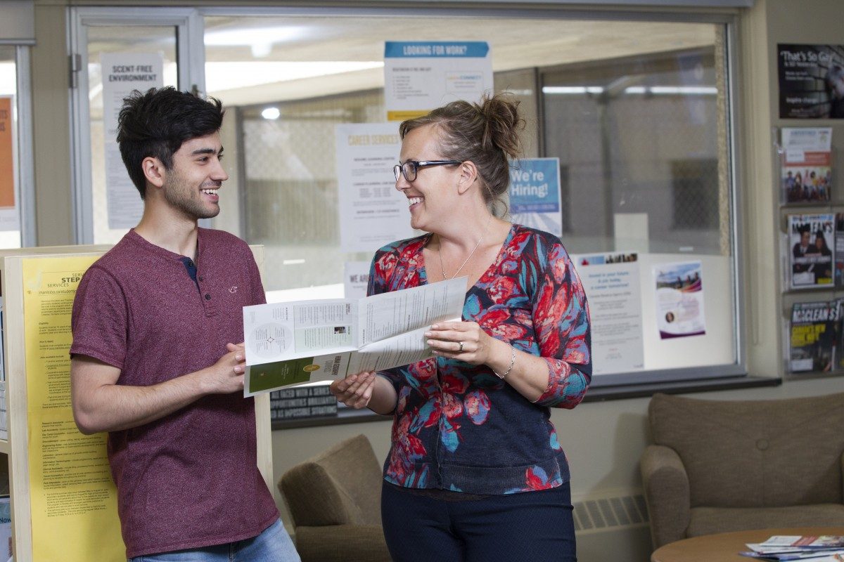 Career Consultant with student