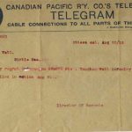Telegram to the family of a fallen soldier