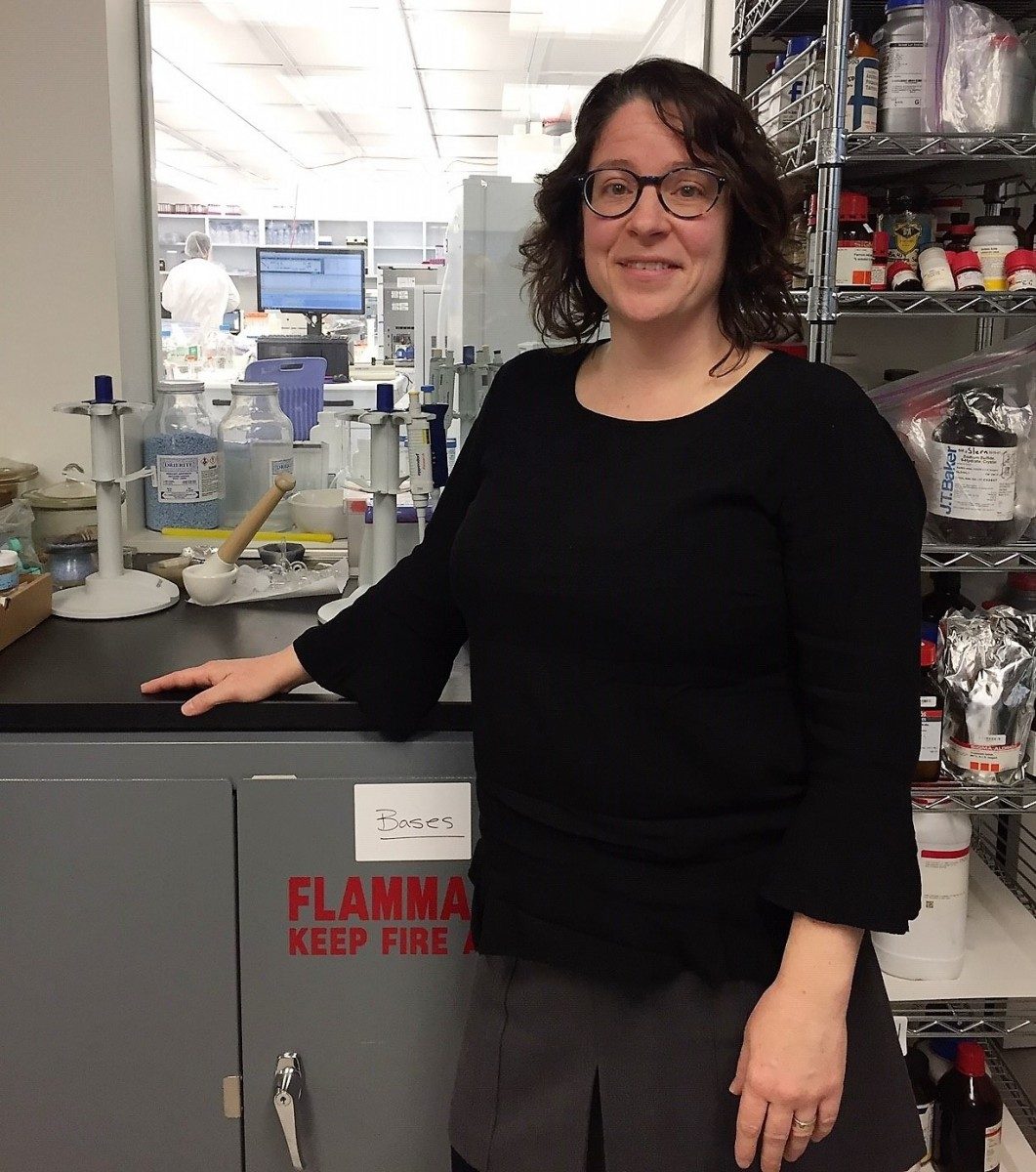 Debbie Armstrong in front of the UCTEL lab at CEOS