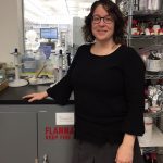 Debbie Armstrong in front of the UCTEL lab at CEOS