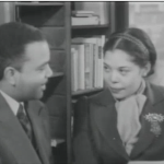 Ann Petry (right) was interviewed after she won a fiction award for ‘The Street.’ All-American news 4 / All American news IV / All-American news reel no. 4/Library of Congress