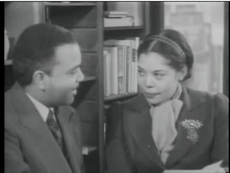 Ann Petry (right) was interviewed after she won a fiction award for ‘The Street.’ All-American news 4 / All American news IV / All-American news reel no. 4/Library of Congress