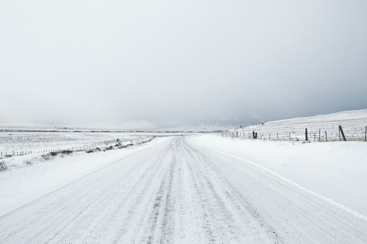 winter open road