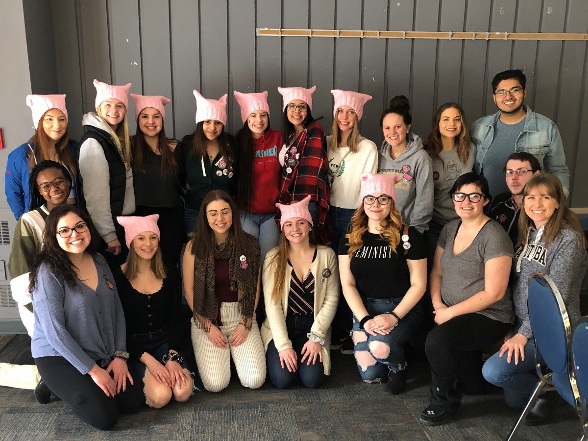 Group photo of Students from R. D. Parker Collegiate visiting Women's and Gender Studies at the U of M