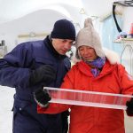 Canada Excellence Research Chair, Dr. Dorthe Dahl-Jensen (right), led the team that discovered the plant fossiles inside the Cold War-era ice samples