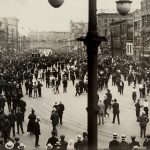 Photo of Main Street in Winnipeg on June 21, 1919 from the Eva Stewart collection with Archives of Manitoba. // Image from Archives of Manitoba/Twitter