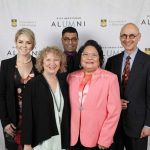 2019 Distinguished Alumni Award recipients (l-r) Lindy Norris, Marcia Nozick, Romel Dhalla, Gemma Dalayoan, Dr. Hersh Shefrin