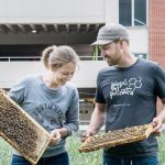 Lindsay Nikkel and Chris Kirouac are the founders and owners of BeeProject Apiaries. // Photo from Sara Sealey
