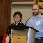 Bradley Feltham awarded U of M's Dr. Miyoung Suh.