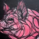 drawing of a pig