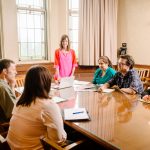 Christine Adams with her colleagues