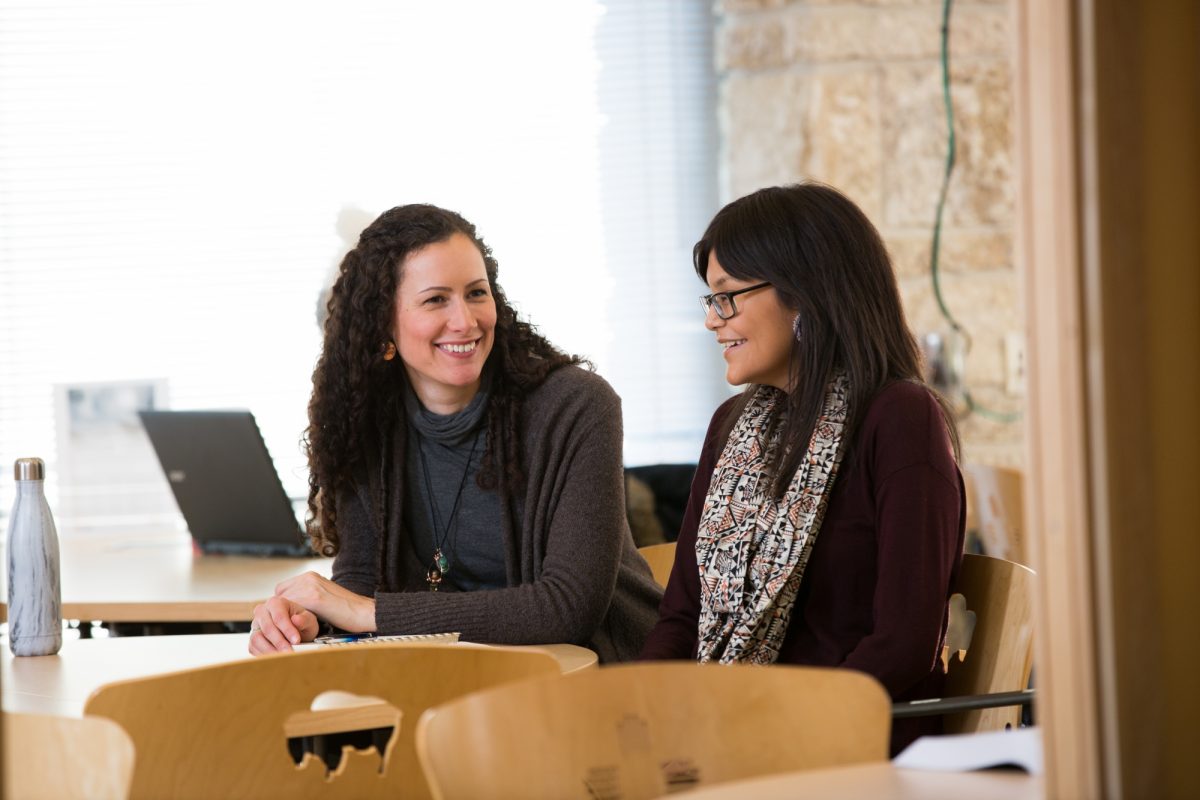 Indigenous students in Migizii Agamik