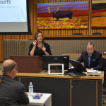 Michigan State Justices Megan and Michael Cavanagh visited Robson Hall this fall.