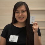 Student at a President's Scholars event.