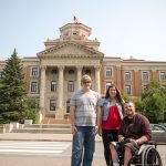 People of various abilities on campus