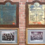 Two plaques and two photographs for world war one engineering faculty memorial