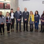 GERRY PRICE (FIFTH FROM LEFT) WITH 8 OF 10 INAUGURAL WINNERS OF THE PRICE GRADUATE SCHOLARSHIPS FOR WOMEN IN ENGINEERING AT THE PRICE SCHOLARS RECEPTION ON NOV. 26.