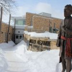 louis-riel-statue-outside-of-migizii-agamik