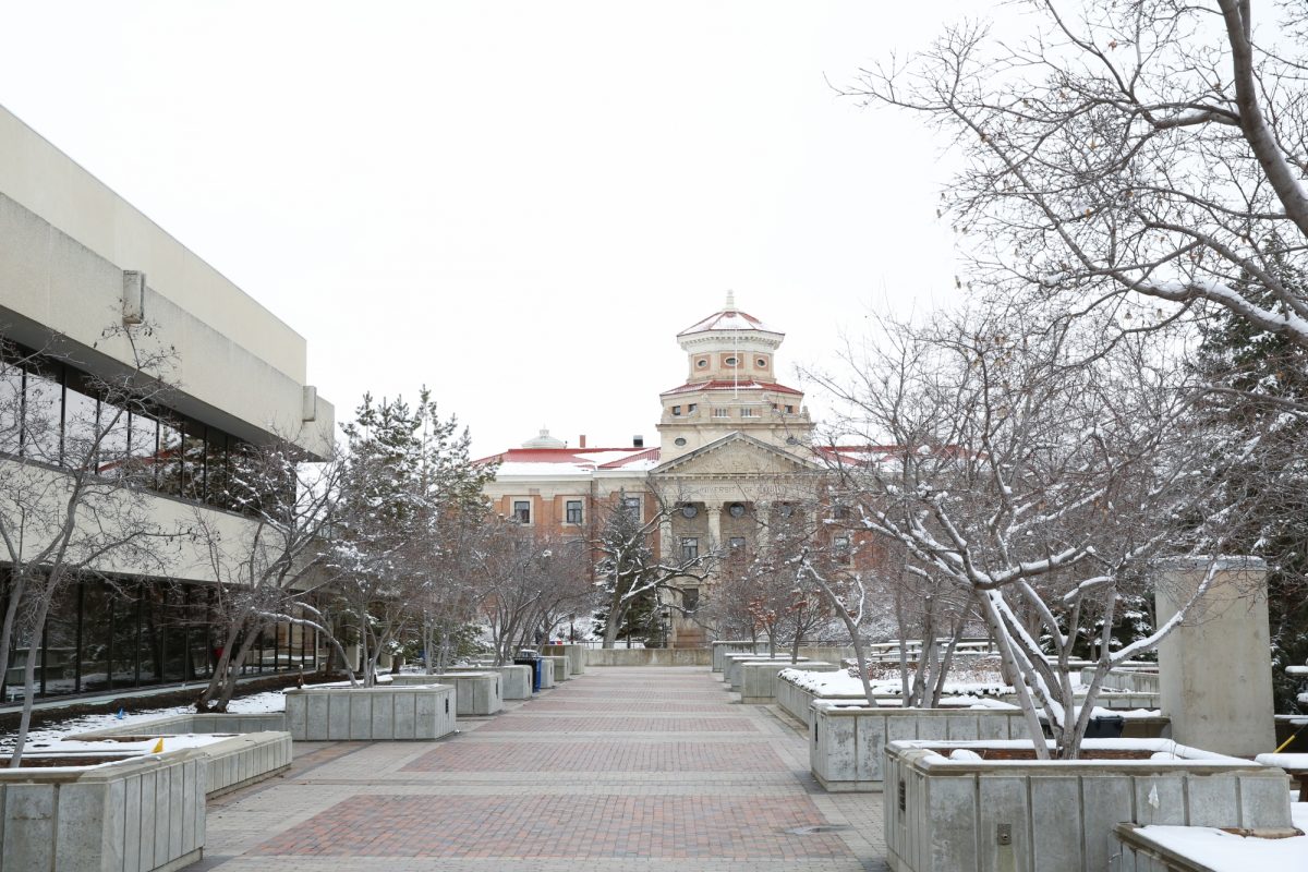 Admin building in winter