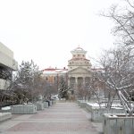 Admin building in winter